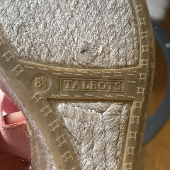 TALBOTS PINK LYNDSAY D'ORSAY ESPADRILLE WEDGES SANDALS SIZE 8.5 - Picture 14 of 17
